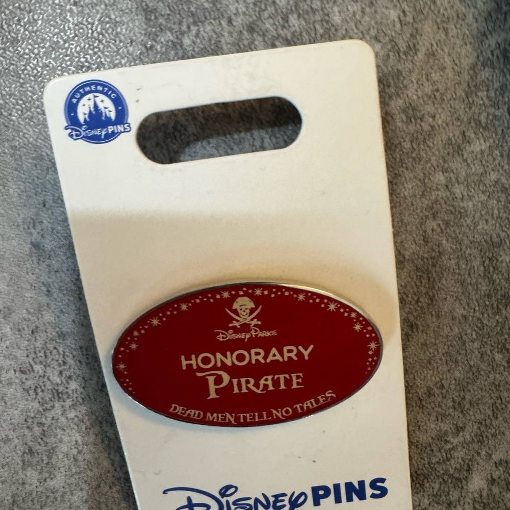 Disney Pins Auth “Honorary Pirate" Oval Enamel Pin “Pirates of the Caribbean”